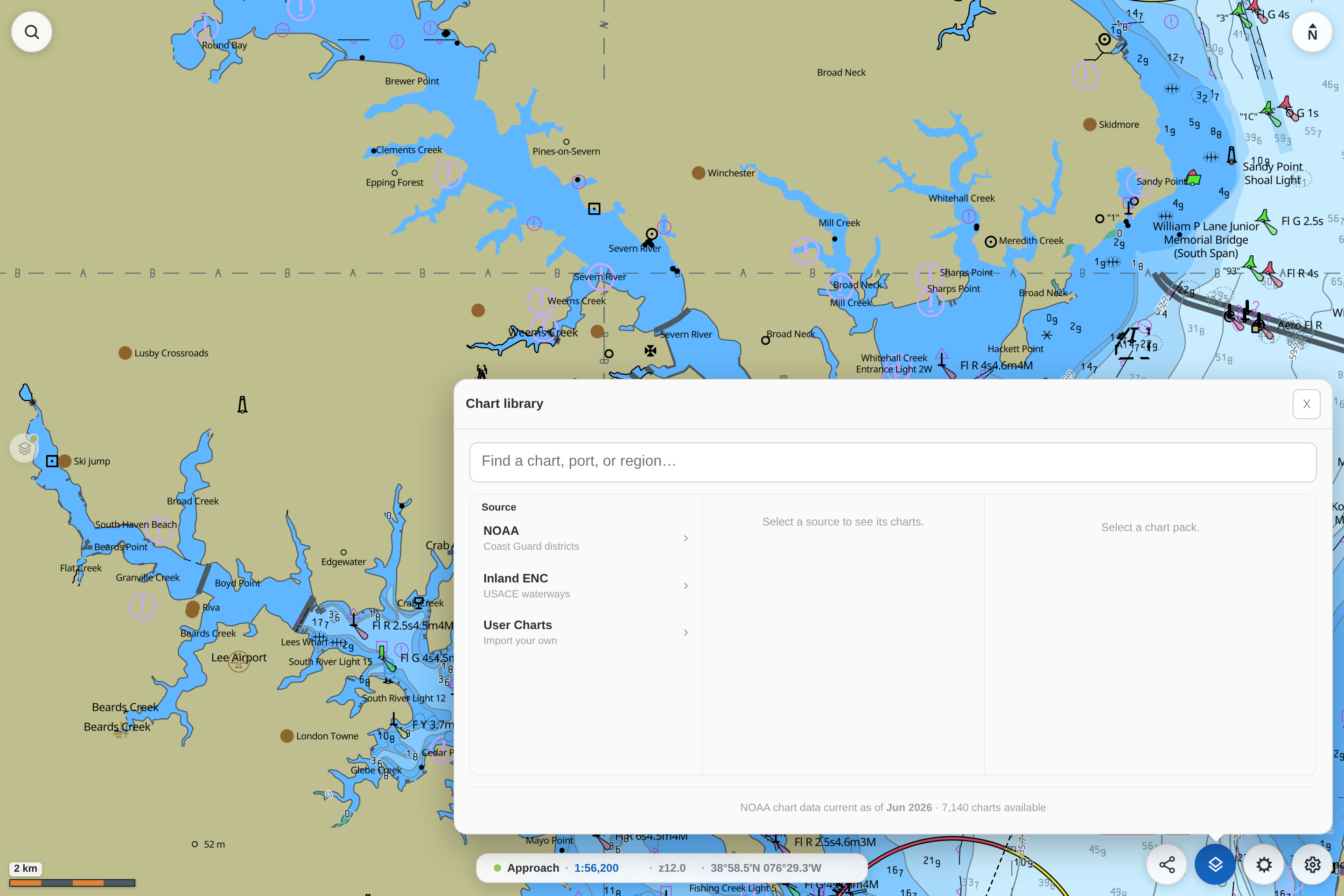 The Chart Library, where you pick a source and region