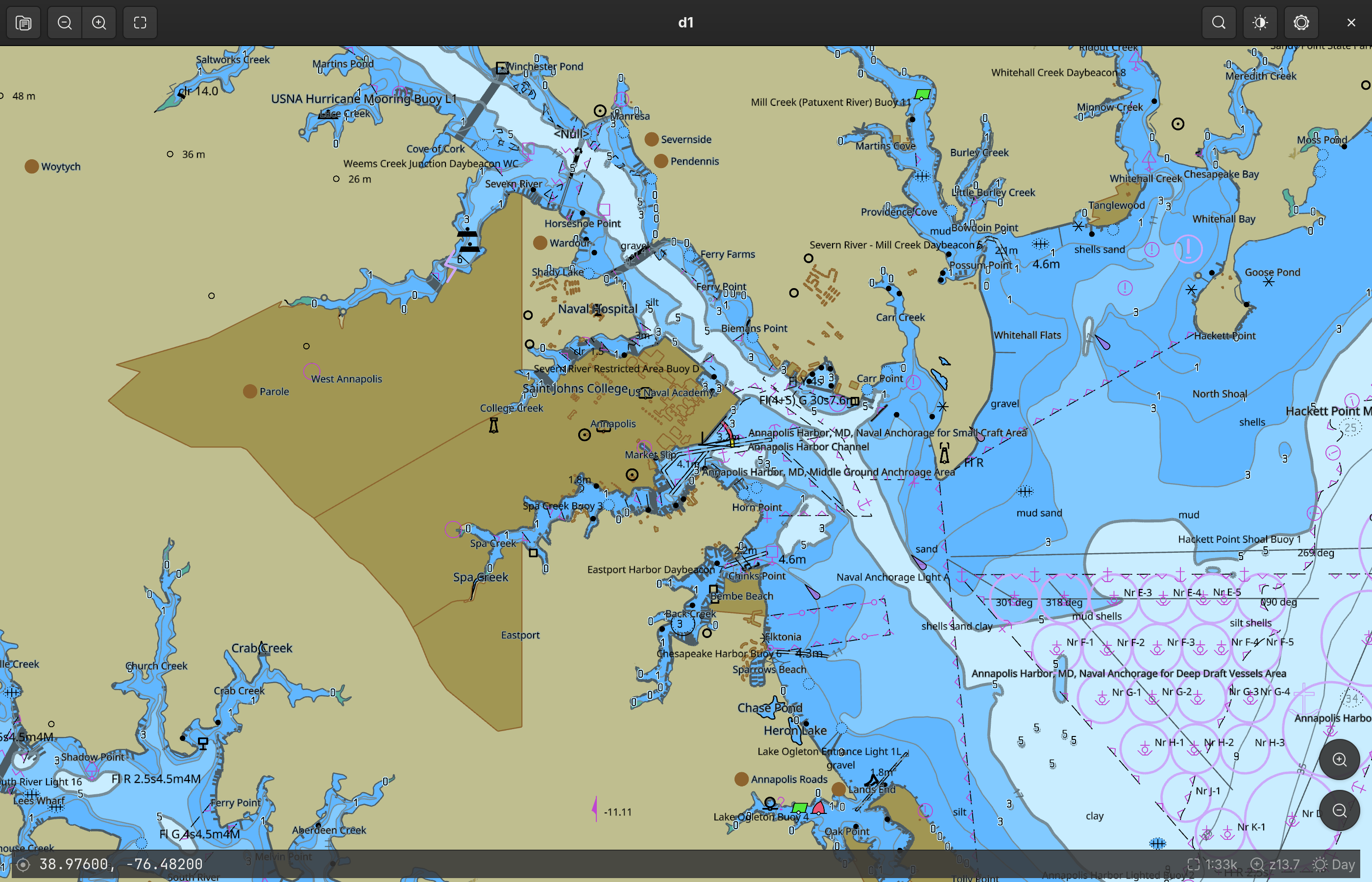 Annapolis Harbor on Linux, day scheme