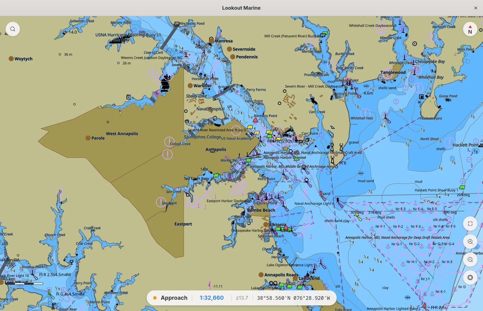 Annapolis Harbor on Linux, day scheme